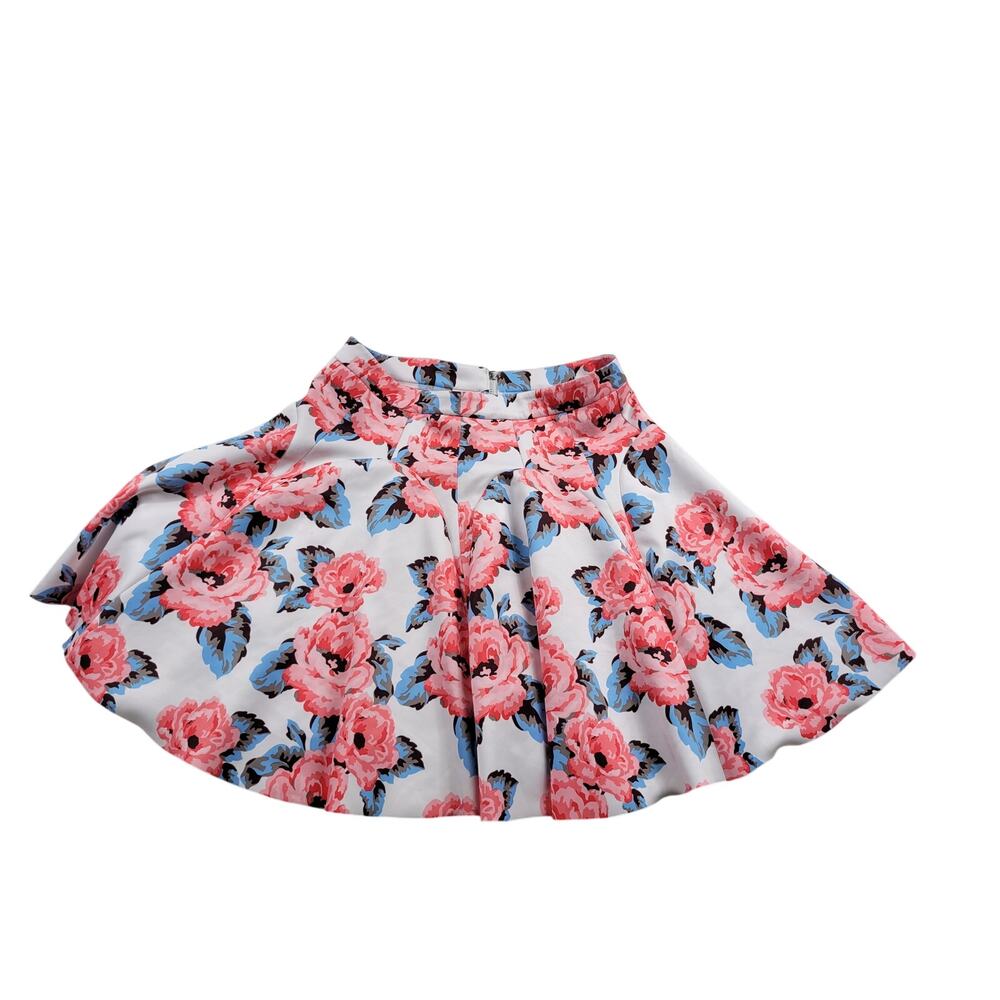 INC International Concepts Floral A-Line Skirt Pink Multi Size 4
